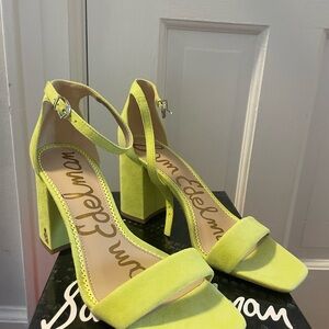 Sam Edelman Lime Block Heel Sandals